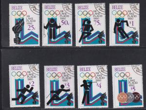 Belize # 461-468, Lake Placid Winter Olympic, CTO