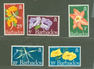 Barbados #348-352  Single (Complete Set) (Flora) (Flowers)