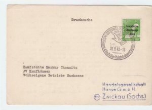 Soviet Occupation Germany 1948 Gossnitz stamps card R20814