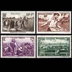 FRANCE 1940 - Scott# B104-7 Farm Set of 4 LH