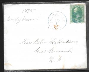 USA 147: 3c Washington, on cover, Providence, RI, stamp F