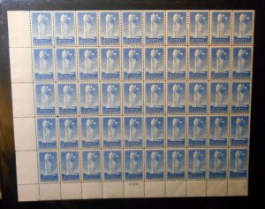 1934 National Parks 5c Yellowstone Sc 744 full sheet of 50 premium MNH