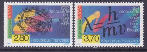 France 2419-20 MNH 1994 AIDS Virus Discoveries EUROPA Set Very Fine