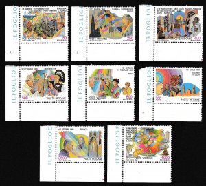 Vatican Birds Pope John Paul II Journeys 5th series 8v Corners 1987 MNH