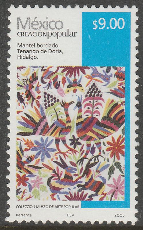 MEXICO 2501, $9.00P HANDCRAFTS 2005 ISSUE. MINT, NH. F-VF.