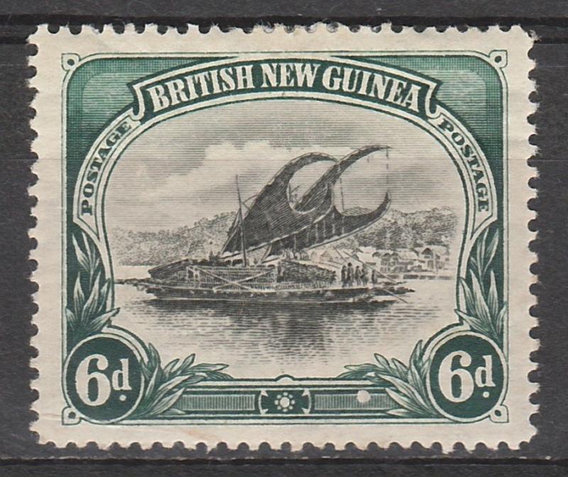 PAPUA 1901 LAKATOI BRITISH NEW GUINEA 6D HORIZ WMK