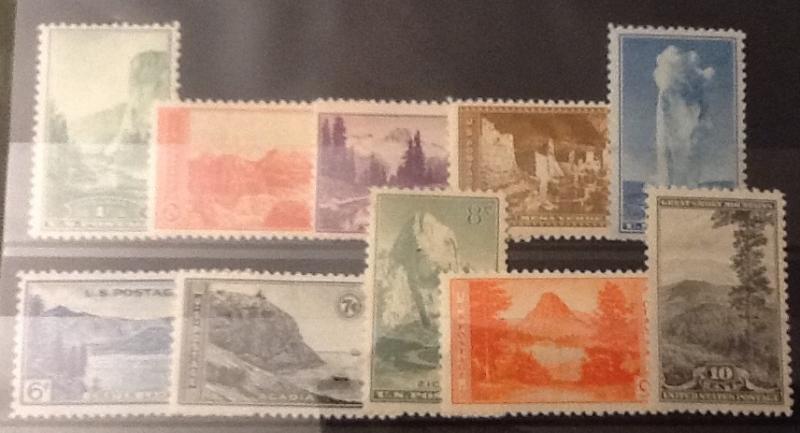 United States, 740-49, 1934 National Parks Singles, **MNH** #2
