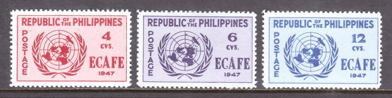 Philippines - Scott #516-518 - MH - Corner creasing at left #518 - SCV $8.30