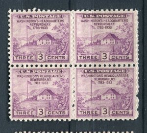 USA; 1933 early Pictorial issue fine MINT MNH unmounted 3c. BLOCK,