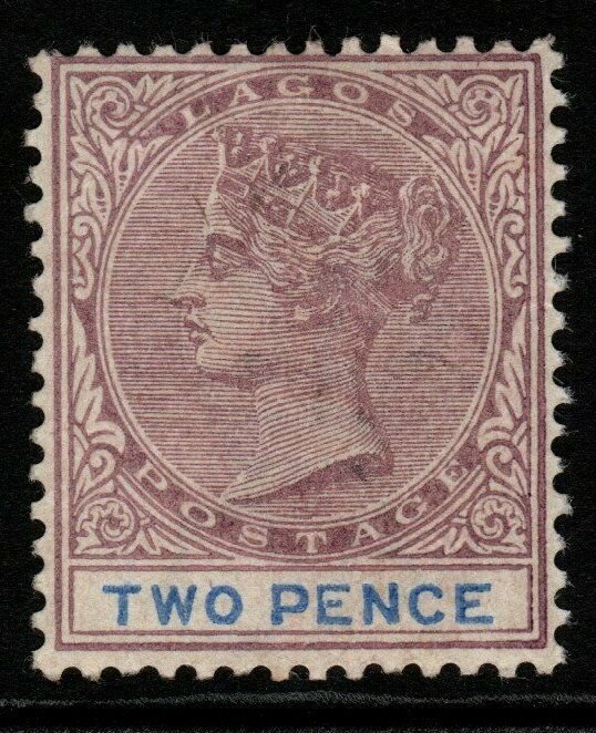 LAGOS SG30 1887 2d DULL MAUVE & BLUE MTD MINT