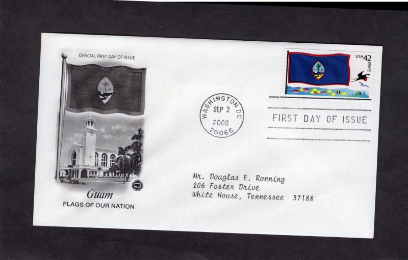 4286 Guam Flag, FDC PCS addressed