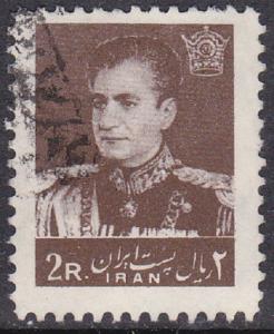 IRAN 1176 Stamp 1961 2r Shah Portrait Type Used  (09-30)