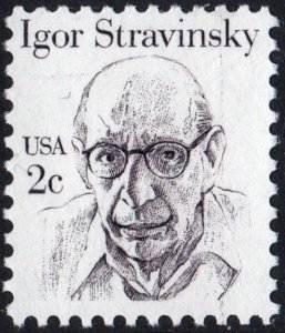 SC#1845 2¢ Great Americans: Igor Stravinsky Single (1982) MNH