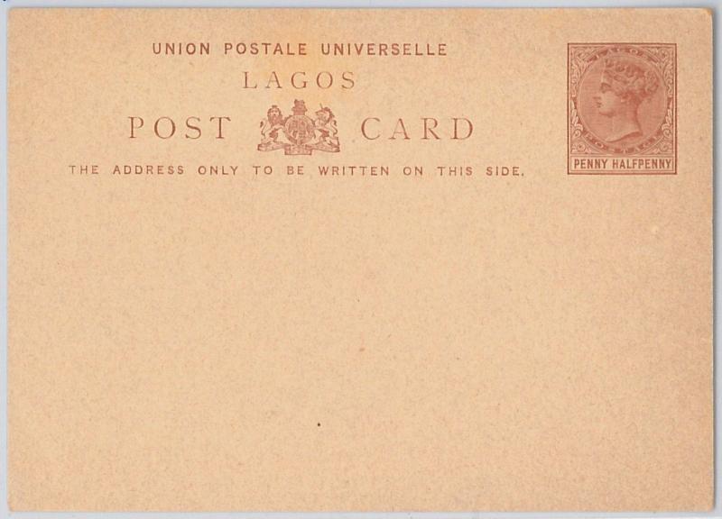 LAGOS -  POSTAL STATIONERY CARD: Higgings & Gage # 1