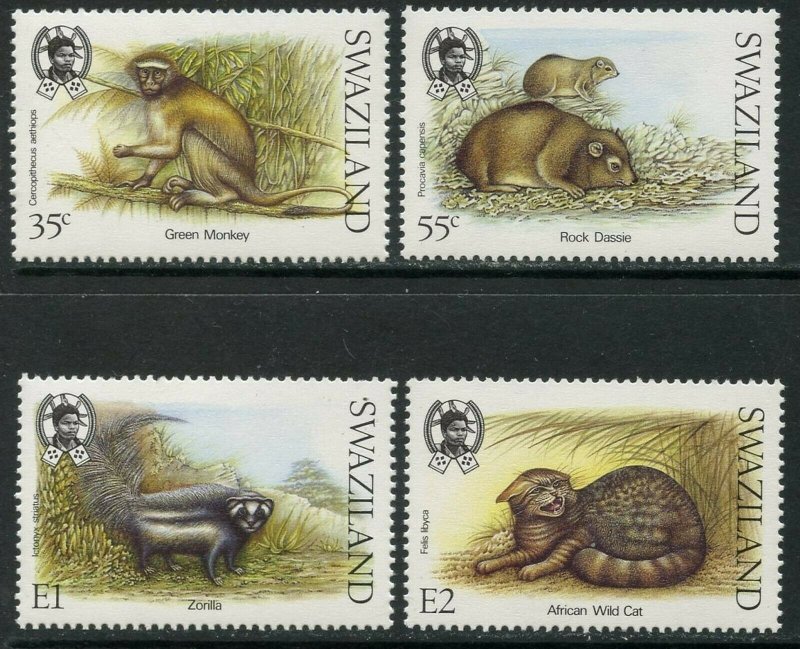 SWAZILAND Sc#539-542 1989 Small Mammals Complete Set OG Mint NH