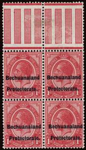 Bechuanaland Scott AR3a Gibbons F3a Block of Stamps