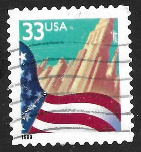 US #3277 33c Flag & City