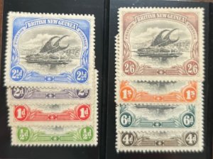 Papúa New Guinea, 1901, SC 1-8 LH Set, Perf 14