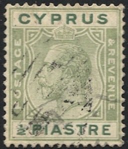 CYPRUS 1925 Sc 91 Used GV 1/2pi VF