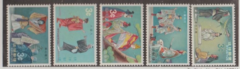 Ryukyu Islands - U.S. Possession Scott #195-199 Stamps - Mint NH Set