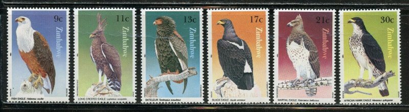 ZIMBABWE BIRDS  SCOTT #481/86  MINT NH -SCOTT $7.35