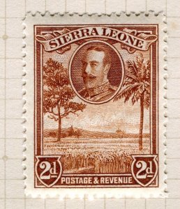 SIERRA LEONE; 1930s early GV pictorial issue Mint hinged 2d. value