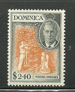 Album Treasures Dominica Scott # 136 George VI Picking Oranges Mint LH