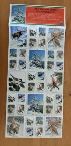 1987 National Wildlife Federation-Conservation Christmas Stamps Full Sheet of 36