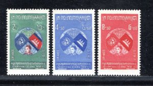 CAMBODIA SC# 59-61 FVF/MOG