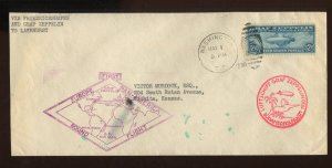 C15 Graf Zeppelin Used Stamp on MAY 1 1930 Cover Wash DC to Wichita Kansas 937u