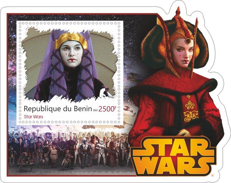 Stamps. Cinema  Space Star Wars Benin 2022 year 8 sheets perforated