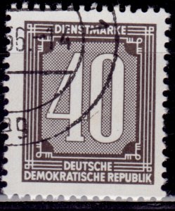 DDR, East Germany, 1956, Official, Dienstmarke, 40pf, used