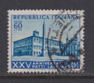 Italy # 648 25th Anniv Signing of Lateran Pacts F-VF Used Stamp - I Combine S/H