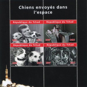 Chad 2021 DOGS IN SPACE LAIKA Sheet Perforated Mint (NH)