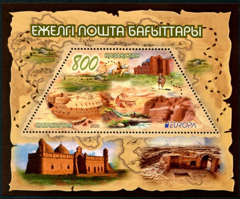 2020 Kazakhstan Ancient Postal Routes Europa SS (Scott 946) MNH