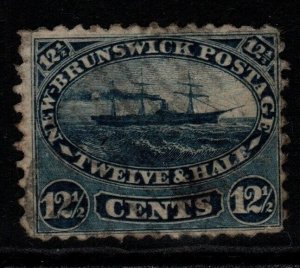 NEW BRUNSWICK SG18 1860 12½c INDIGO USED