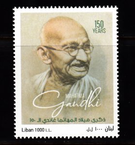 LEBANON - LIBAN MNH SC# 814 MOHANDAS K. GANDHI 150 ANNIVERSARY OF BIRTH