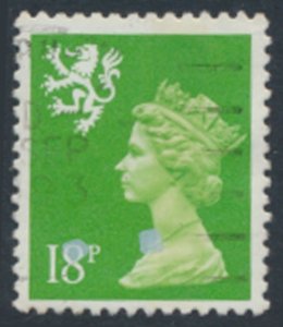 Scotland GB  Machin 18p SG S60a  Used  perf 13½ x 14 SC# SMH36 