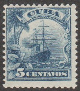 1905 Cuba Stamps Sc 236 Ocean Liner Re-Engraved  MNH