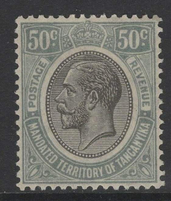 TANGANYIKA SG100 1927 50c GREY MTD MINT