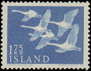 Iceland #298-299, Complete Set(2), 1956, Birds, Never Hinged