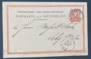 1918 Bremen Germany Stationery Postcard Cover To Lodz Poland