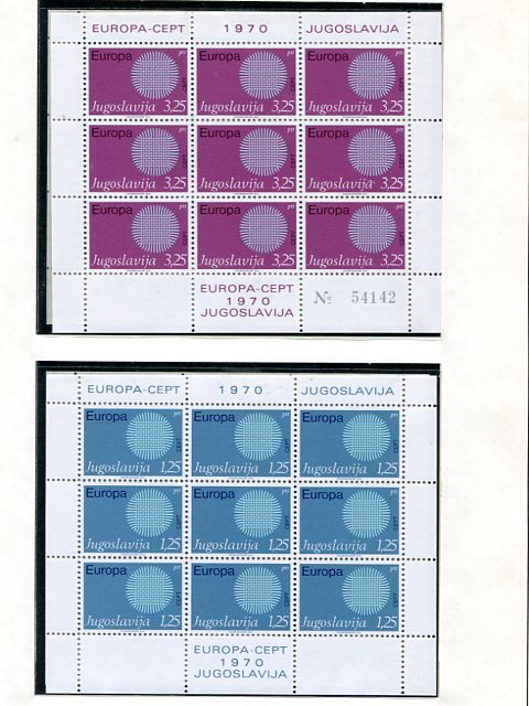 Europa CEPT  1970 complete VF NH  - Lakeshore Philatelics