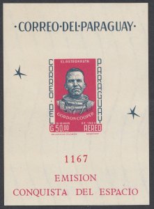 1965 PARAGUAY SPACE/ ASTRONAUT/ GORDON COOPER/ MERCURY PROJECT IMPERF S/S MNH VF