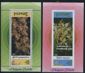 Philippines 1993, Orchids 2 s/s, MNH