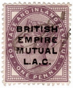 (I.B) QV Commercial Overprint : British Empire Mutual