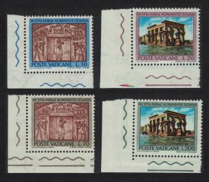 Vatican Nubian Monuments Preservation 4v Corners 1964 MNH SG#423-426