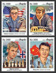 ANGOLA - 2019 - World Chess Championship - Perf 4v Set - MNH