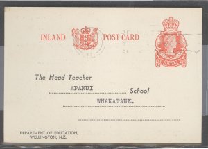 New Zealand  1971 QE II 2 1/2c Education P.C. from Rawerau, high hyphen