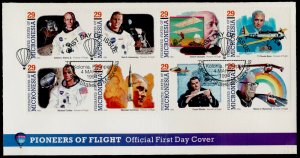 Micronesia 191 on FDC - Aviators, Aircraft, Franke Whittle, Von Braun, Rocket